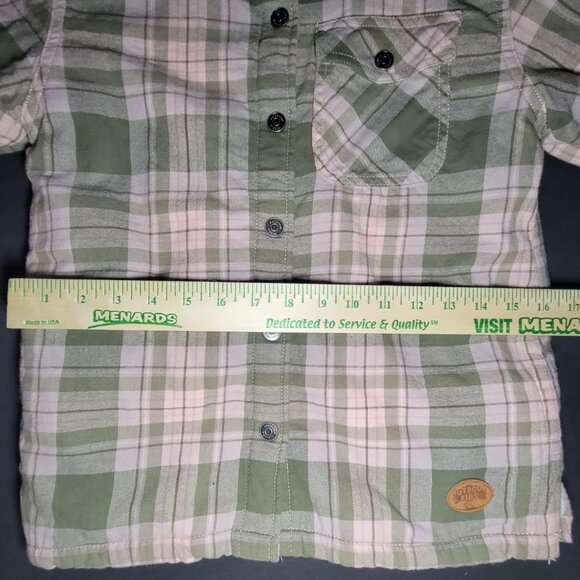 Bass Pro Shops Outdoor Kids Youth Pink and Green Plaid Snap Jacket Size Large - Picture 12 of 16